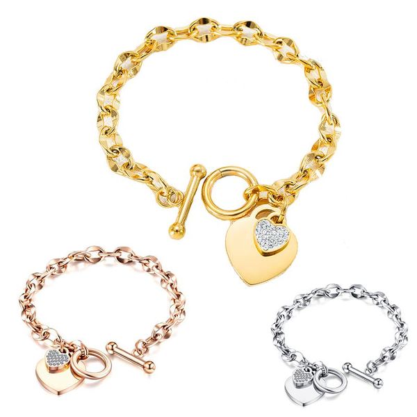 charm bracelets stainless steel love heart for women party gift fashion joyas de chain jewelry wholesale text engraved, Golden;silver
charm bracelets stainless steel love heart for women party gift fashion joyas de chain jewelry wholesale text engraved, Golden;silver
