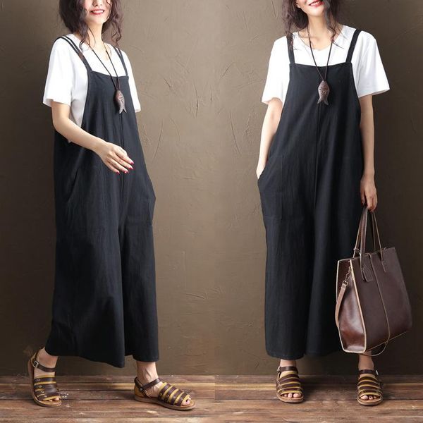 women's jumpsuits & rompers women overalls plus size sleeveless dungarees long trousers wide leg pants cotton linen, Black;white
women's jumpsuits & rompers women overalls plus size sleeveless dungarees long trousers wide leg pants cotton linen, Black;white