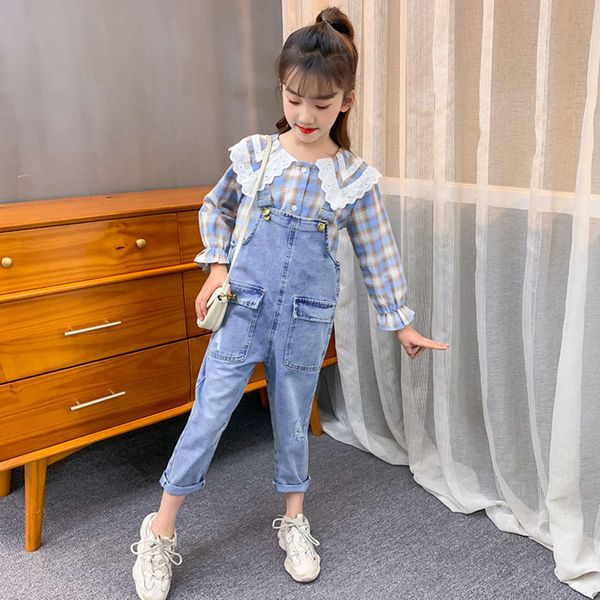 girls' denim suspenders 2021 spring zhongda korean large pocket suspender children's pants 7, Blue
girls' denim suspenders 2021 spring zhongda korean large pocket suspender children's pants 7, Blue