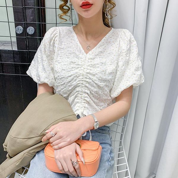 women's blouses & shirts blouse women korean fashion chiffon clothing print fall female long puff sleeve sweet crop floral top, White
women's blouses & shirts blouse women korean fashion chiffon clothing print fall female long puff sleeve sweet crop floral top, White