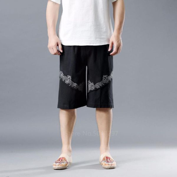 ethnic clothing men's pants japanese style linen harajuku oversize wide wave printed man trousers hip hop streetwear special design sho, Red 
ethnic clothing men's pants japanese style linen harajuku oversize wide wave printed man trousers hip hop streetwear special design sho, Red