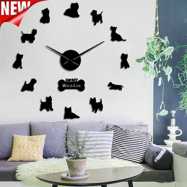 west highland terrier westie dog breed 3d large diy wall clock puppy animal self adhesive mirror effect acrylic time clock watch
west highland terrier westie dog breed 3d large diy wall clock puppy animal self adhesive mirror effect acrylic time clock watch