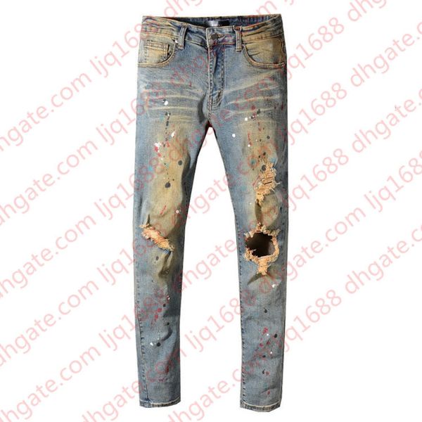 2020 mens jeans #556 distressed motorcycle biker jeans slim ripped hole stripe famous brand denim pants hip hop jeans, Blue
2020 mens jeans #556 distressed motorcycle biker jeans slim ripped hole stripe famous brand denim pants hip hop jeans, Blue