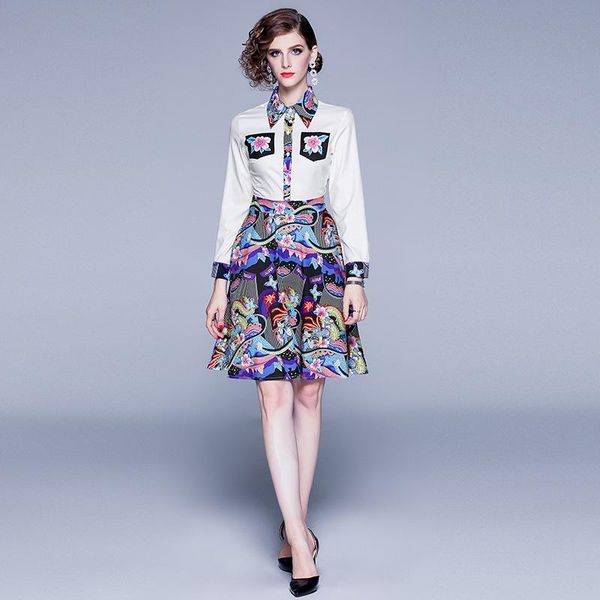 casual dresses 2021 british style street ladies elegant temperament fashion printed shirt lapel slim fit dress, Black;gray
casual dresses 2021 british style street ladies elegant temperament fashion printed shirt lapel slim fit dress, Black;gray