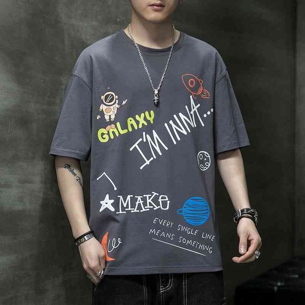 men's 2021 summer new fashion brand cotton short korean ins printed bottom shirt round neck half sleeve t-shirt, White;black
men's 2021 summer new fashion brand cotton short korean ins printed bottom shirt round neck half sleeve t-shirt, White;black