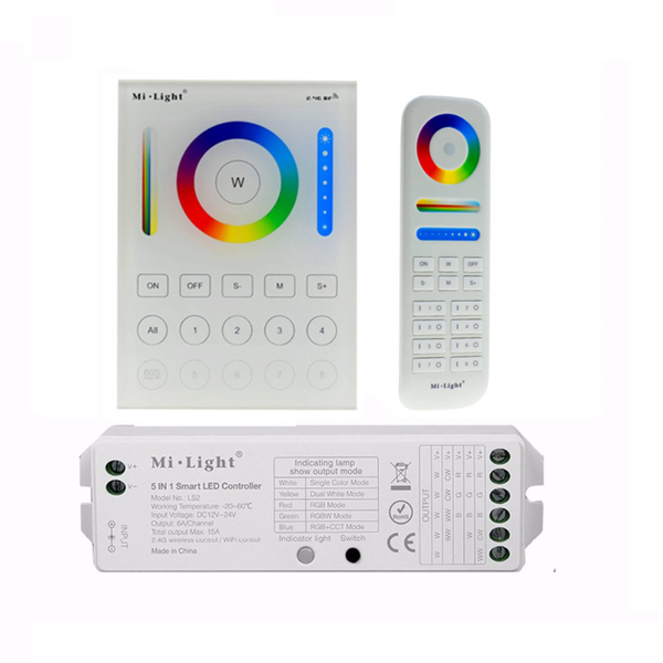 milight 2.4g wireless 8 zone fut089 rf remote b8 wall-mounted touch panel ls2 5in1 smart led controller for rgb+cct led strip
milight 2.4g wireless 8 zone fut089 rf remote b8 wall-mounted touch panel ls2 5in1 smart led controller for rgb+cct led strip
