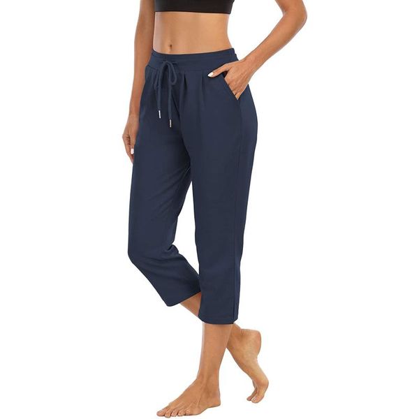 women's leggings leggins mid waist summer women pocket sports fitness wide leg capris pants legging femme pantalones de mujer, Black
women's leggings leggins mid waist summer women pocket sports fitness wide leg capris pants legging femme pantalones de mujer, Black