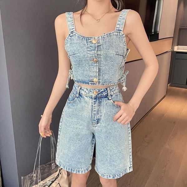 women's tracksuits product 2 two piece set women jeans shorts tracksuit sets summer denim crop + suit outfits overalls, Gray
women's tracksuits product 2 two piece set women jeans shorts tracksuit sets summer denim crop + suit outfits overalls, Gray