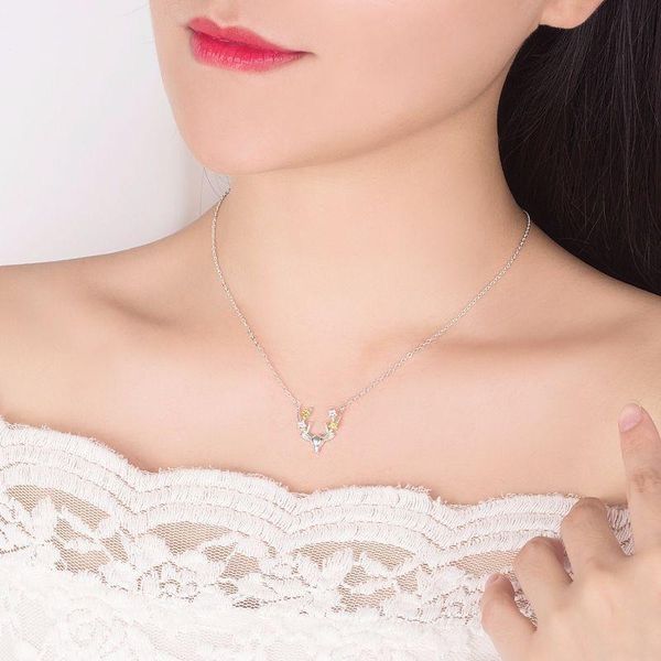 pendant necklaces tianzhe jewelry 2021 products european and american style plum antlers ladies fashion trend temperament all-match neck, Silver
pendant necklaces tianzhe jewelry 2021 products european and american style plum antlers ladies fashion trend temperament all-match neck, Silver