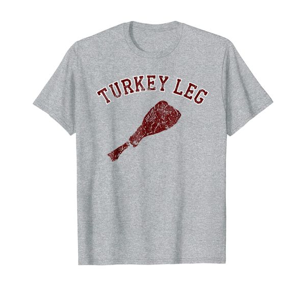 turkey leg t shirt distressed vintage look, White;black 
turkey leg t shirt distressed vintage look, White;black