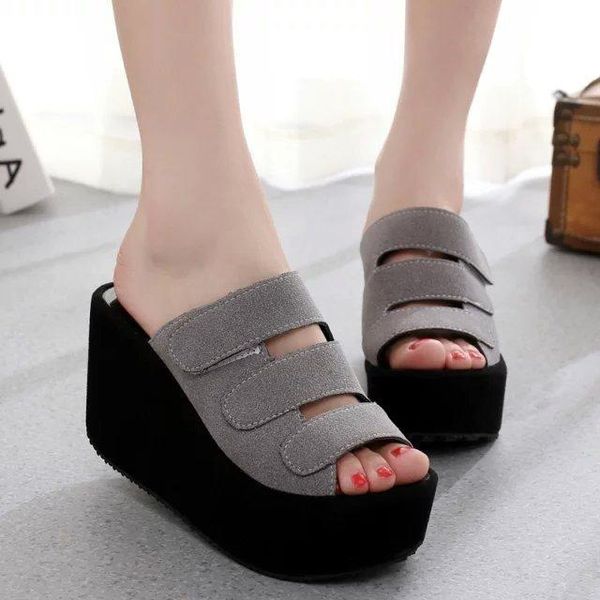 slippers women's slipper summer women leisure shoes platform wedges fish mouth shallow thick bottom zapatos de mujer, Black
slippers women's slipper summer women leisure shoes platform wedges fish mouth shallow thick bottom zapatos de mujer, Black