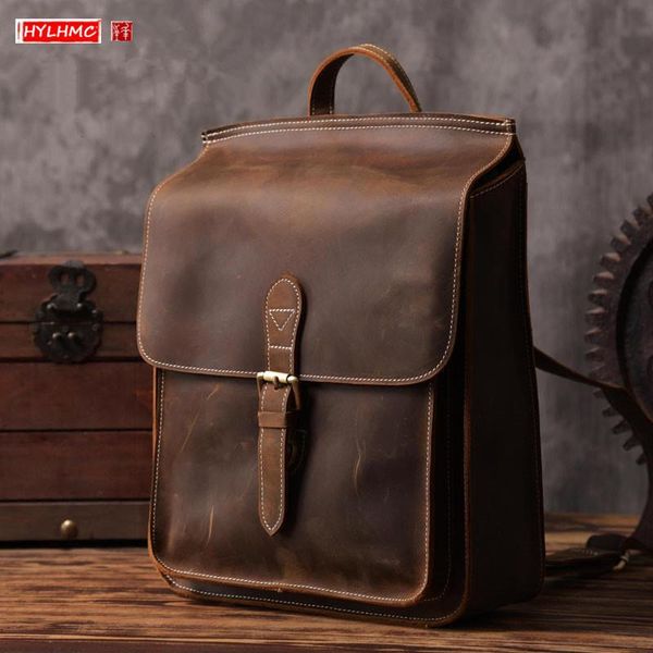 backpack crazy horse leather men backpacks shoulder bag vintage first layer cowhide retro art school wind casual
backpack crazy horse leather men backpacks shoulder bag vintage first layer cowhide retro art school wind casual