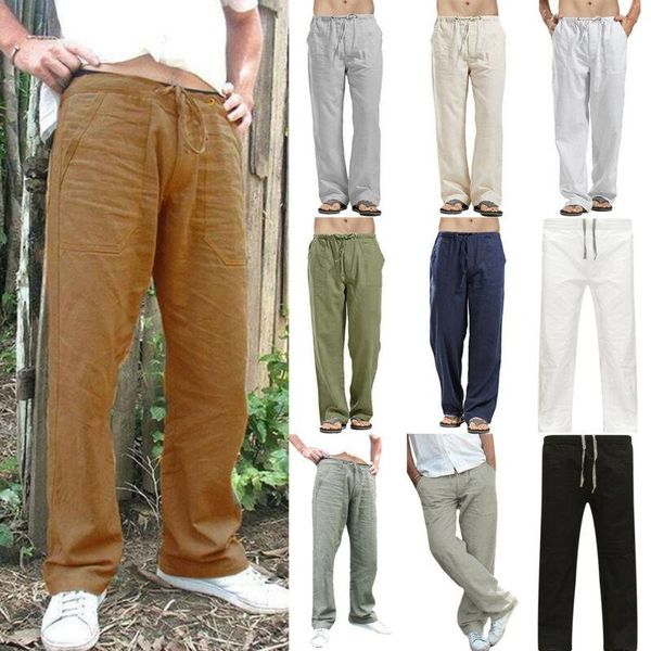 men's pants plain mens summer comfy elastic waist drawstring trousers yoga sports bottoms us, Black 
men's pants plain mens summer comfy elastic waist drawstring trousers yoga sports bottoms us, Black