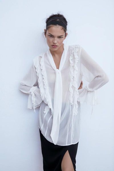 2021 summer new white bow laminated zaraing-style women 2021 sheining vadiming women female blouse shirt bgb2634
2021 summer new white bow laminated zaraing-style women 2021 sheining vadiming women female blouse shirt bgb2634