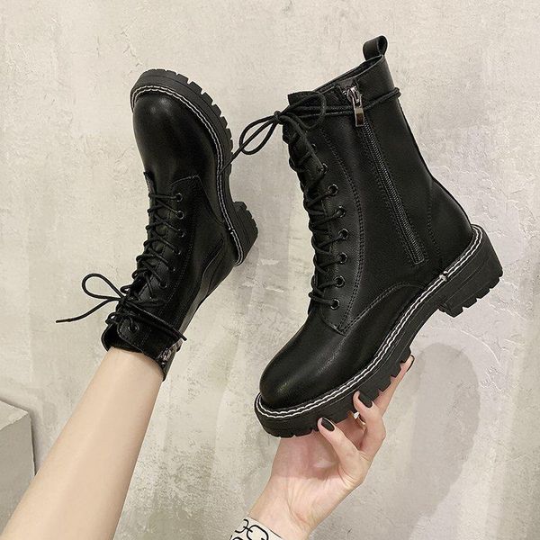boots black women's leather platform chunky lace up ankle winter autumn shoes botas mujer large size43 2021
boots black women's leather platform chunky lace up ankle winter autumn shoes botas mujer large size43 2021