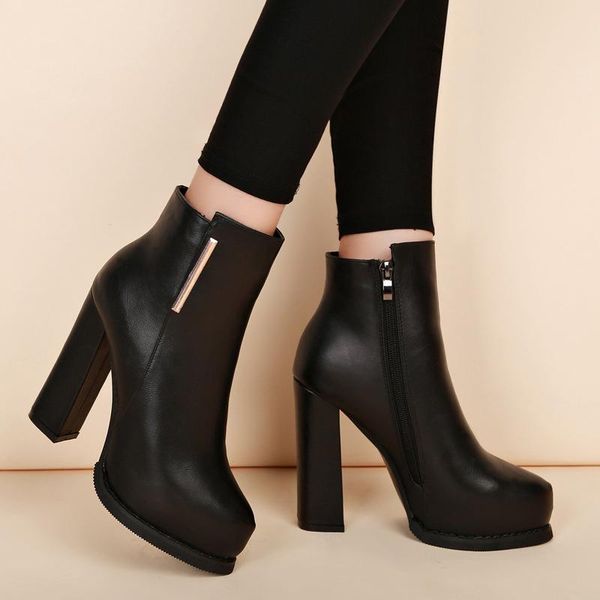 boots women's high heels ladies winter platform fashion footwear female zipper pu leather plush warm chunky shoes 2021, Black
boots women's high heels ladies winter platform fashion footwear female zipper pu leather plush warm chunky shoes 2021, Black