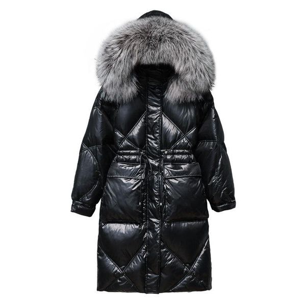 women's fur & faux silver bright face down jacket mid-length autumn and winter slim body slimming waist fashion, Black
women's fur & faux silver bright face down jacket mid-length autumn and winter slim body slimming waist fashion, Black