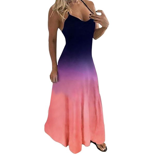 women dress plus size s-5xl v-neck camisole sleeveless tie-dyed gradient print long dress fashion female party dress vestidos, Black;gray
women dress plus size s-5xl v-neck camisole sleeveless tie-dyed gradient print long dress fashion female party dress vestidos, Black;gray