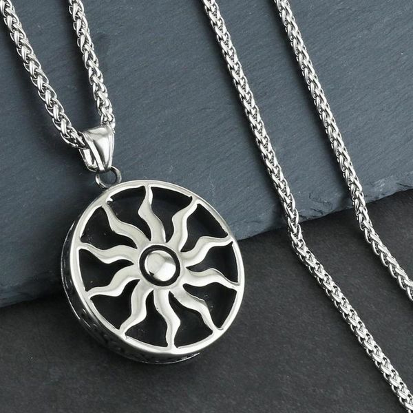 pendant necklaces holy sun god for women men's stainless steel vintage round necklace jewelry boys statement gifts kolye mn283, Silver
pendant necklaces holy sun god for women men's stainless steel vintage round necklace jewelry boys statement gifts kolye mn283, Silver