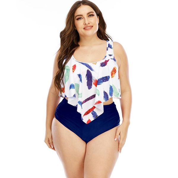 plus size women's swimwear two pieces vintage swimsuit high waist printed ruffled swim wear female beachwear bathing suit l~5xl
plus size women's swimwear two pieces vintage swimsuit high waist printed ruffled swim wear female beachwear bathing suit l~5xl