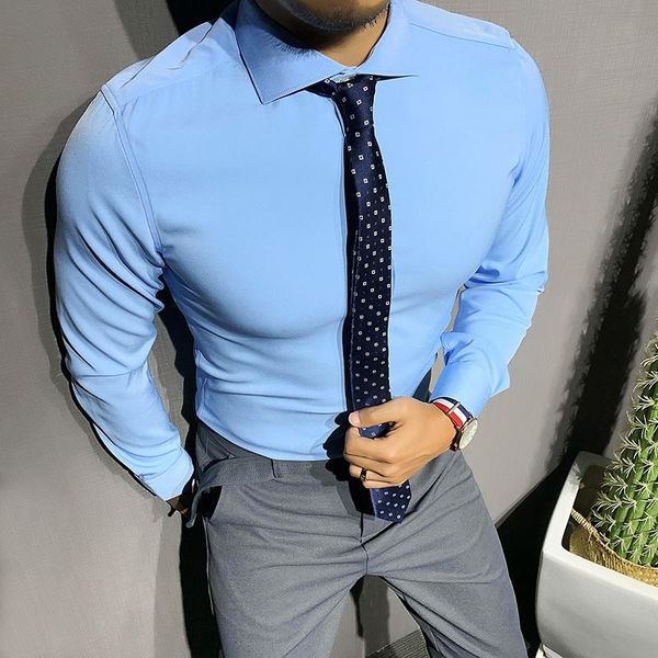 men's casual shirts wedding tuxedo shirt camisa sociale masculina slim business men lange mouwen heren dress nieuwe mannen, White;black
men's casual shirts wedding tuxedo shirt camisa sociale masculina slim business men lange mouwen heren dress nieuwe mannen, White;black