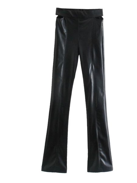 women's pants & capris women 2021 za fashion faux leather leggings with cut-out detail vintage high waist zipper female trousers mujer, Black;white
women's pants & capris women 2021 za fashion faux leather leggings with cut-out detail vintage high waist zipper female trousers mujer, Black;white