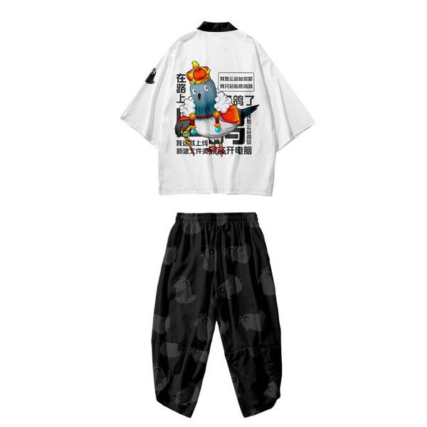 ethnic clothing king pigeon printed loose japanese cardigan kimono + pants 2pcs autumn couple women men yukata harajuku oversize 6xl, Red
ethnic clothing king pigeon printed loose japanese cardigan kimono + pants 2pcs autumn couple women men yukata harajuku oversize 6xl, Red