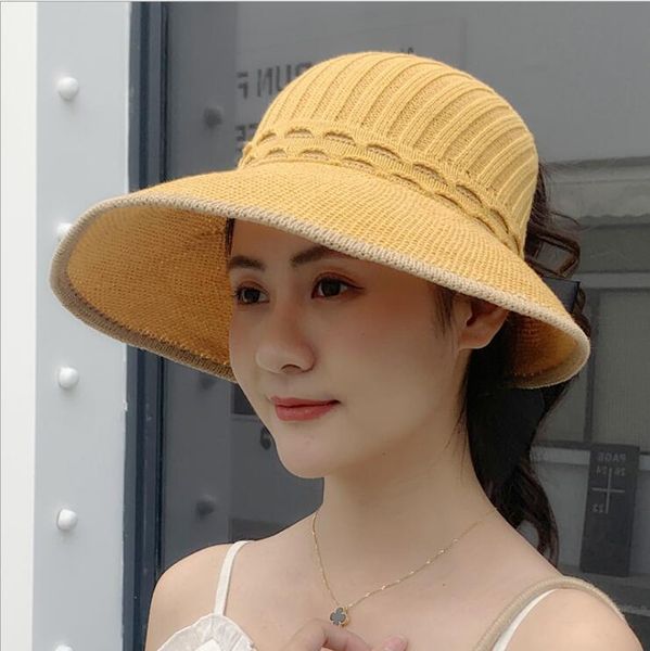 bowknot empty basin knitted foldable hat dmcm079 dayan fisherman girl xia ng sunshade hat caps wide brim hats, Blue;gray
bowknot empty basin knitted foldable hat dmcm079 dayan fisherman girl xia ng sunshade hat caps wide brim hats, Blue;gray