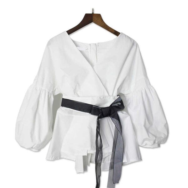 perhaps u puff sleeve half sleeve v neck button back striped sash women shirt summer white black b0152 210529
perhaps u puff sleeve half sleeve v neck button back striped sash women shirt summer white black b0152 210529