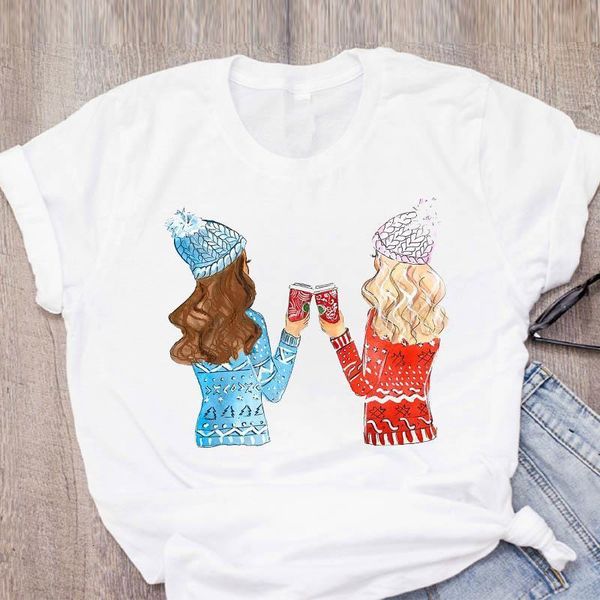 women graphic cartoon winter fashion coffee 90s clothes merry christmas print lady tees clothing female t shirt t-shirt, White
women graphic cartoon winter fashion coffee 90s clothes merry christmas print lady tees clothing female t shirt t-shirt, White