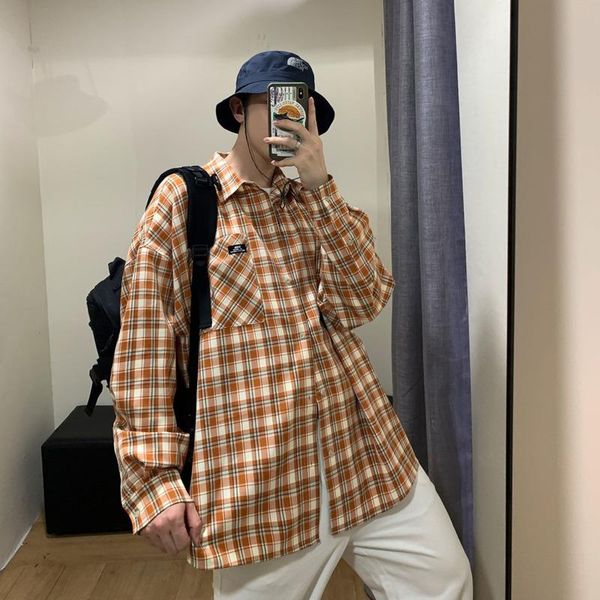 autumn korean plaid shirt men's fashion retro cotton casual shirt men streetwear wild loose long-sleeved shirts mens -2xl, White;black
autumn korean plaid shirt men's fashion retro cotton casual shirt men streetwear wild loose long-sleeved shirts mens -2xl, White;black