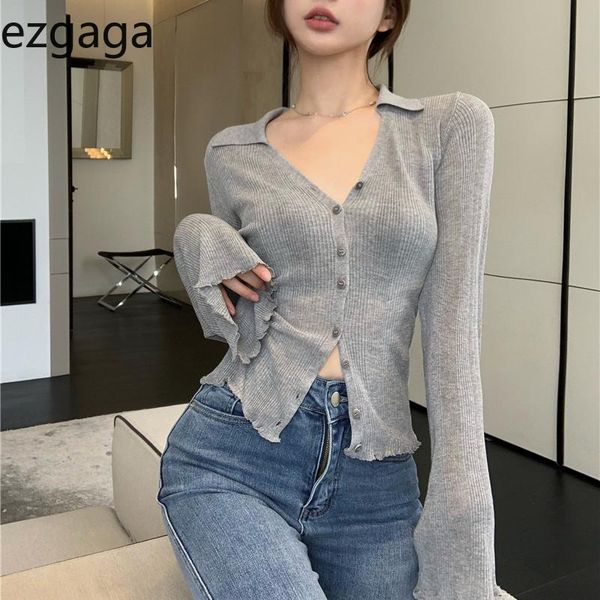women's knits & tees ezgaga thin long sleeve knitted cardigan women turn-down collar solid slim korean alll-match sweater jumper c, White
women's knits & tees ezgaga thin long sleeve knitted cardigan women turn-down collar solid slim korean alll-match sweater jumper c, White