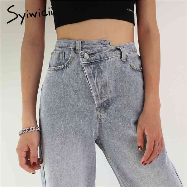 straight leg jeans for women fashion korean button up denim pants irregular high waisted streetwear baggy 210607, Blue
straight leg jeans for women fashion korean button up denim pants irregular high waisted streetwear baggy 210607, Blue