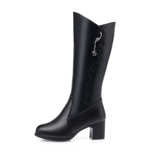 winter warm wool boots women high heel knee high boots black genuine leather waterproof thick heel fur women boots classic
winter warm wool boots women high heel knee high boots black genuine leather waterproof thick heel fur women boots classic