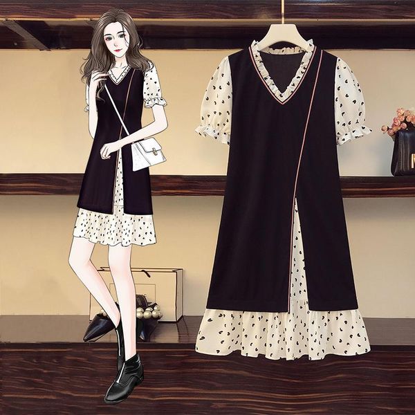 casual dresses ehqaxin summer plus size women's retro stitching dress v-neck puff sleeve love pattern french fashion temperament l-5xl, Black;gray
casual dresses ehqaxin summer plus size women's retro stitching dress v-neck puff sleeve love pattern french fashion temperament l-5xl, Black;gray
