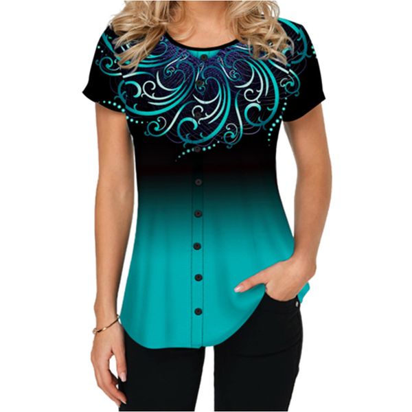 women short sleeve 3d gradient print t shirt 2020 new summer casual loose button tshirts fashion female tees plus size s-5xl c0220, White
women short sleeve 3d gradient print t shirt 2020 new summer casual loose button tshirts fashion female tees plus size s-5xl c0220, White