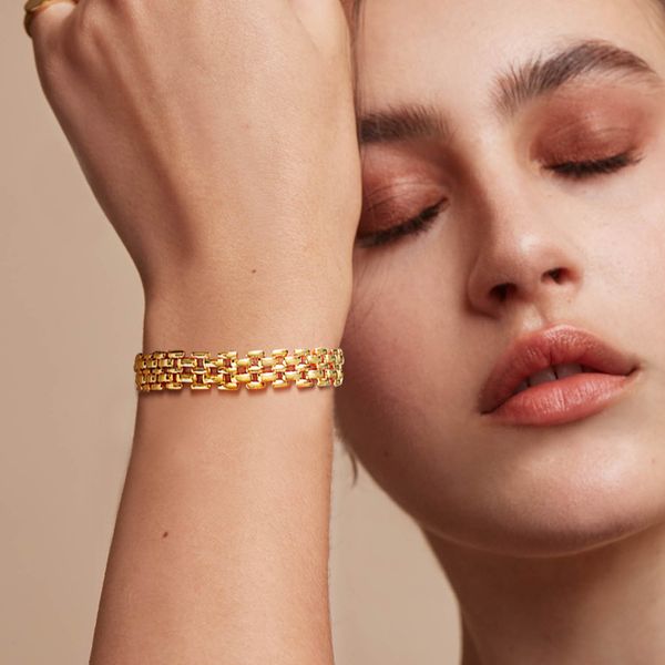 elegant big thick chain link bracelets for women gold filled female wrist jewelry, Black
elegant big thick chain link bracelets for women gold filled female wrist jewelry, Black