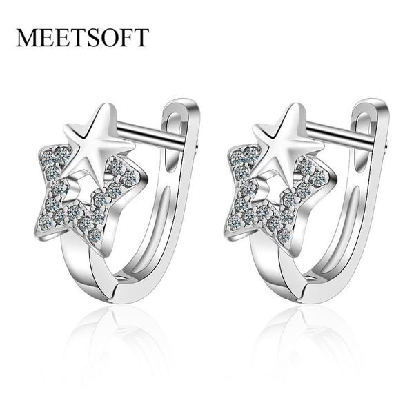 hoop & huggie meetsoft 925 silver prevent allergy earrings for women trendy design crystal hollow out star circle white jewelry gift, Golden;silver
hoop & huggie meetsoft 925 silver prevent allergy earrings for women trendy design crystal hollow out star circle white jewelry gift, Golden;silver