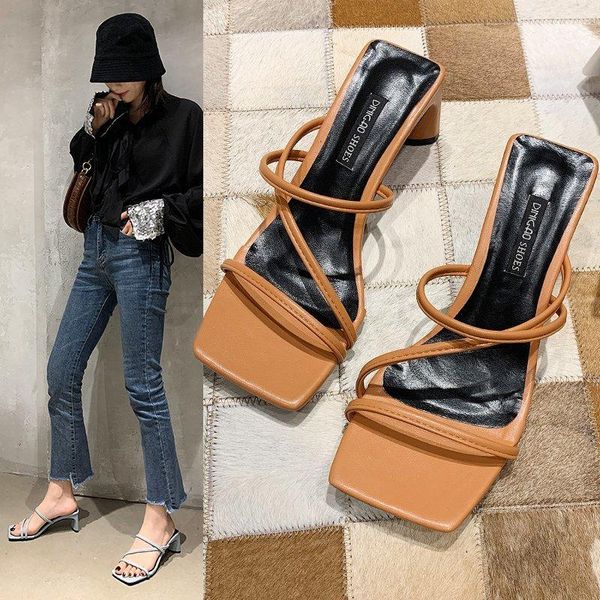 slippers xixiyipin fashion solid high heels square toe women 2021 summer outdoor office shoes for slides flip flops, Black
slippers xixiyipin fashion solid high heels square toe women 2021 summer outdoor office shoes for slides flip flops, Black
