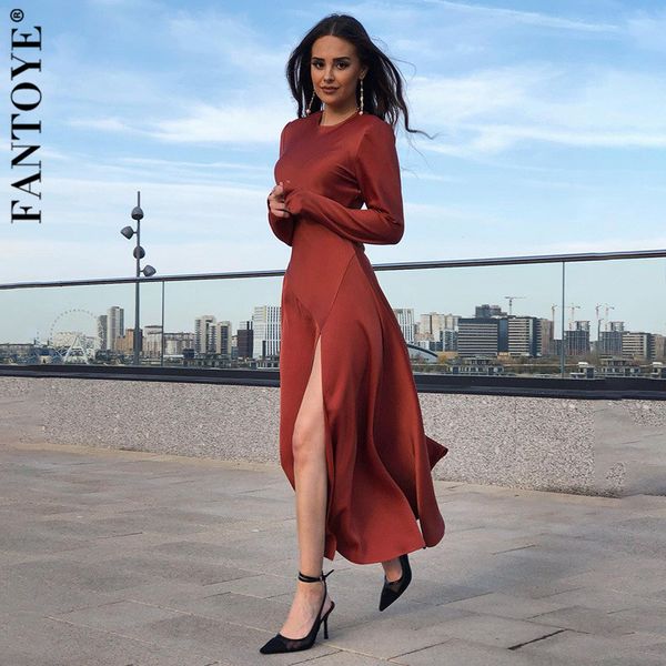 2021 new fashion satin high side split maxi women o neck es long elegant party prom solid vestido de mujer akhf, Black;gray
2021 new fashion satin high side split maxi women o neck es long elegant party prom solid vestido de mujer akhf, Black;gray