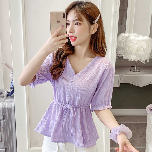 all-match temperament puff sleeve chiffon blouse women's spring and summer korean version of the v-neck pleated waist s 210706, White
all-match temperament puff sleeve chiffon blouse women's spring and summer korean version of the v-neck pleated waist s 210706, White