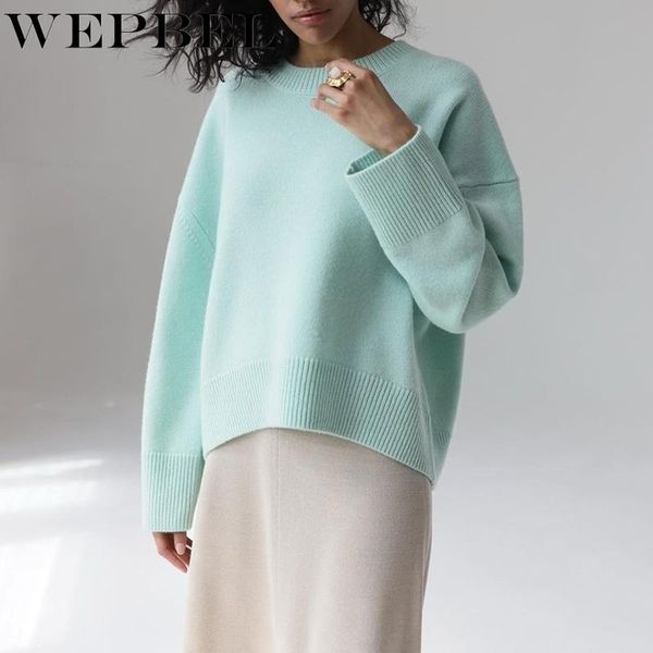 wepbel women autumn winter loose knitted pullover sweater ladies elegant long sleeve o neck knitwear outerwear, White;black
wepbel women autumn winter loose knitted pullover sweater ladies elegant long sleeve o neck knitwear outerwear, White;black
