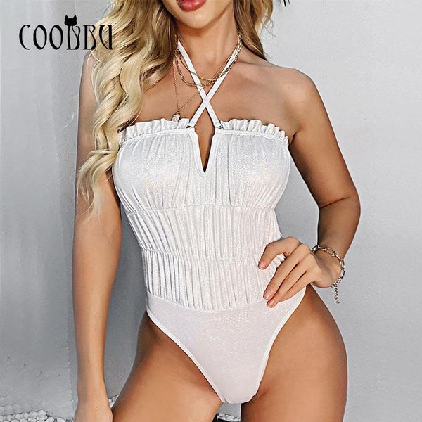 coobbu shine ruffle swimsuit women 2021 string halter swimwear pleated push up bathing suit white monokini one-piece suits 
coobbu shine ruffle swimsuit women 2021 string halter swimwear pleated push up bathing suit white monokini one-piece suits