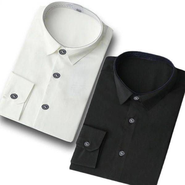 men's casual shirts 2021 british style knight hombre 100% cotton men long sleeve fashion man 7521181 #, White;black
men's casual shirts 2021 british style knight hombre 100% cotton men long sleeve fashion man 7521181 #, White;black