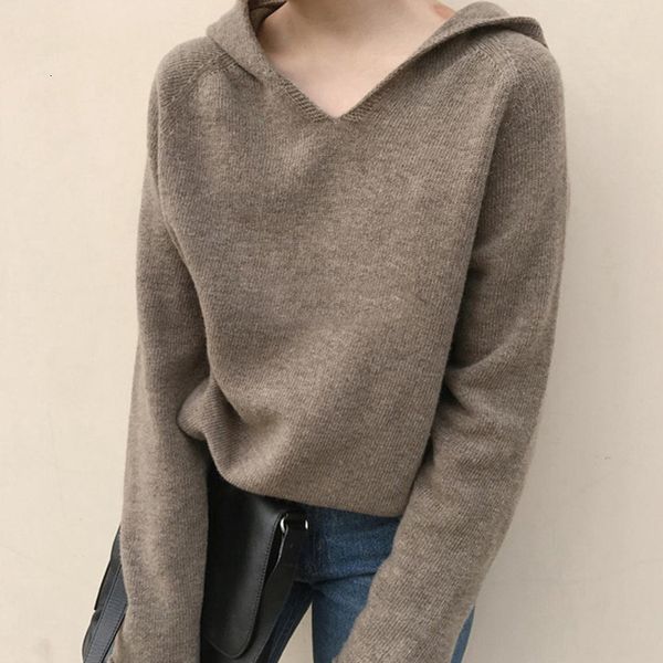 2021 new jumper hooded women spring autumn solid long sleeve casual ladies classic sweater knitted wear for female pullovers 77q2, White;black
2021 new jumper hooded women spring autumn solid long sleeve casual ladies classic sweater knitted wear for female pullovers 77q2, White;black