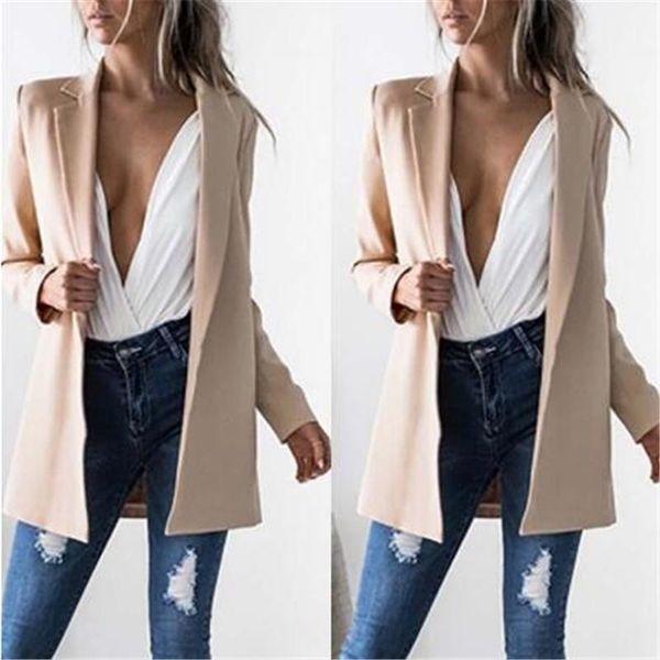 women's jackets fashion women autumn spring jacket cardigan slim turn-down collar solid long female elegant temperament, Black;brown
women's jackets fashion women autumn spring jacket cardigan slim turn-down collar solid long female elegant temperament, Black;brown