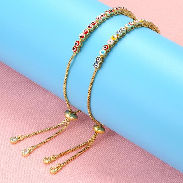 charm bracelets 2021 summer enamel opening adjustable bracelet gold plated eye ladies sweet and cute jewelry wholesale, Golden;silver
charm bracelets 2021 summer enamel opening adjustable bracelet gold plated eye ladies sweet and cute jewelry wholesale, Golden;silver