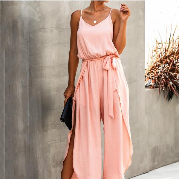 summer style jumpsuits for women bodysuit 2021 summer strap wide leg side slit womens siamese overalls office lady, Black;white
summer style jumpsuits for women bodysuit 2021 summer strap wide leg side slit womens siamese overalls office lady, Black;white
