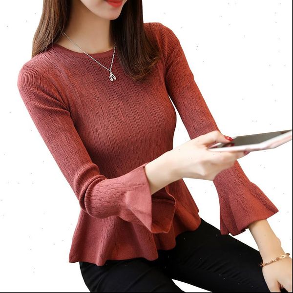 women sweater 2021 new autumn o neck flare sleeve women pullovers winter slim bottoming kintted sweater pull femme hiver, White;black
women sweater 2021 new autumn o neck flare sleeve women pullovers winter slim bottoming kintted sweater pull femme hiver, White;black