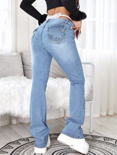medium washed cat's whiskers jeans n07w#, Blue